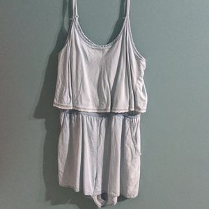 Denim romper